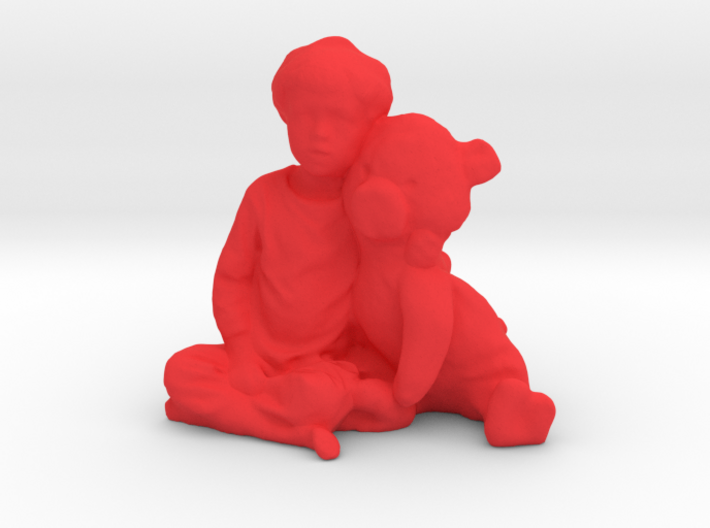 A Boy And His Pig 3d printed