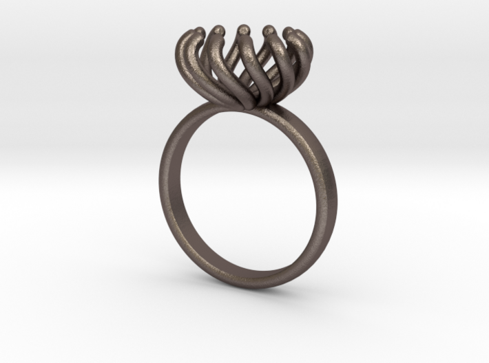 Magnetic Pearl Ring Size 8 3d printed