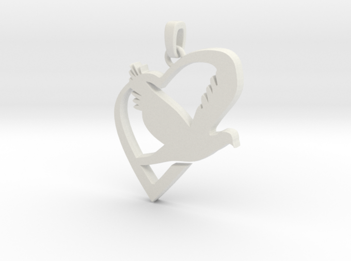 Love &amp; Peace Pendant 3d printed