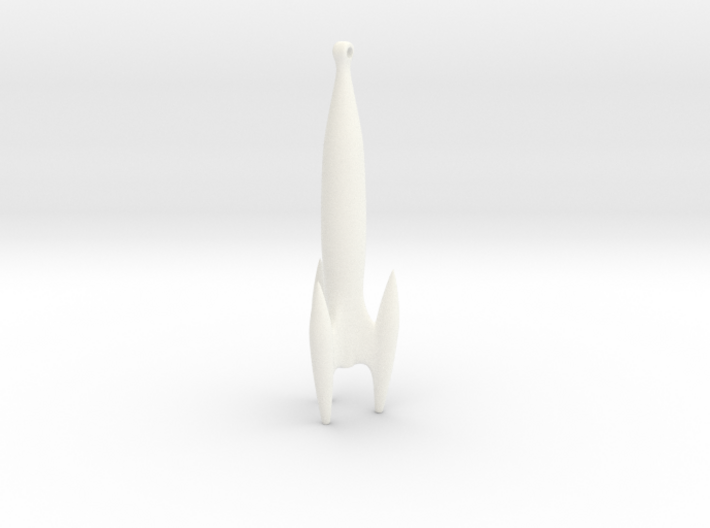 Retro Rocket 1 Pendant 3d printed