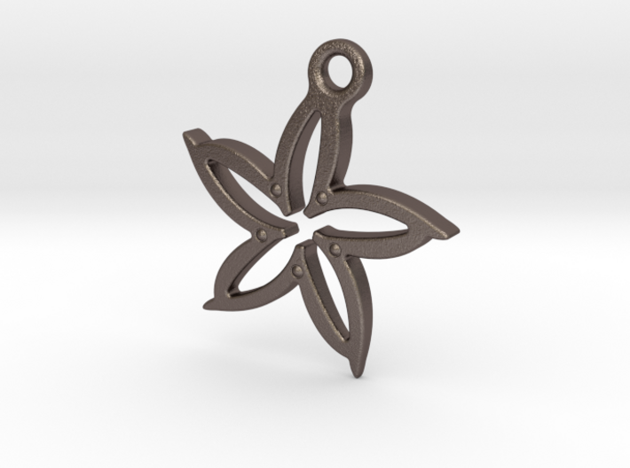 Leaf pendant 3d printed