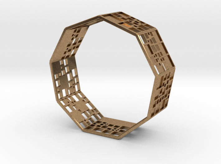 SPSS Bracelet (9 differently dissected squares) 3d printed