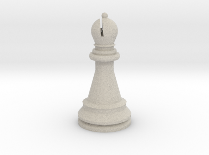 Large Staunton Bishop Chesspiece 3d printed
