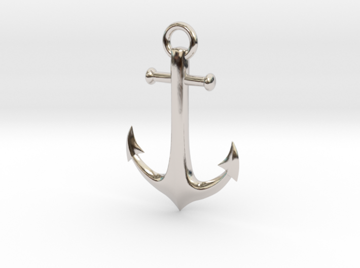 Anchor Necklace 3d printed