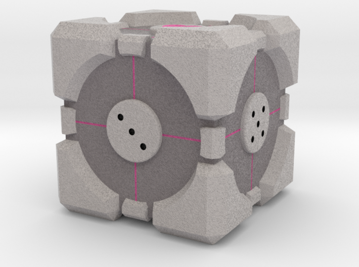 D6 Companion Cube Colored 3d printed