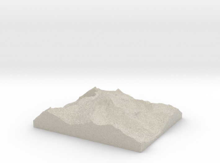 Model of Mount Conness 3d printed