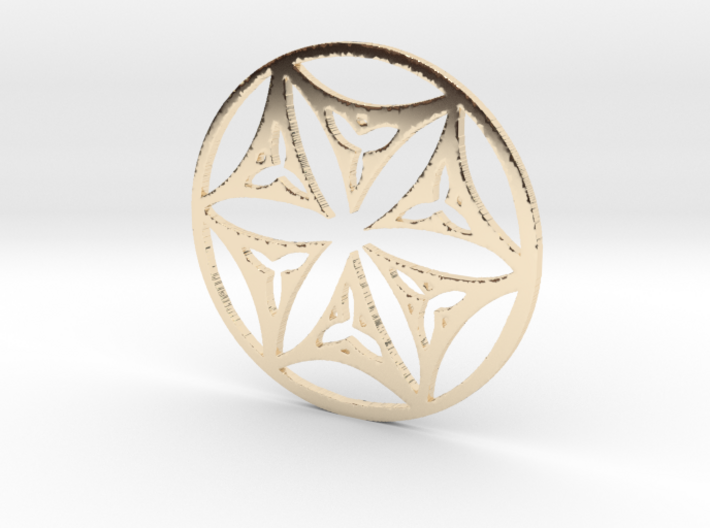 Medieval Tile Design 14thCentury Seed of Life 3d printed