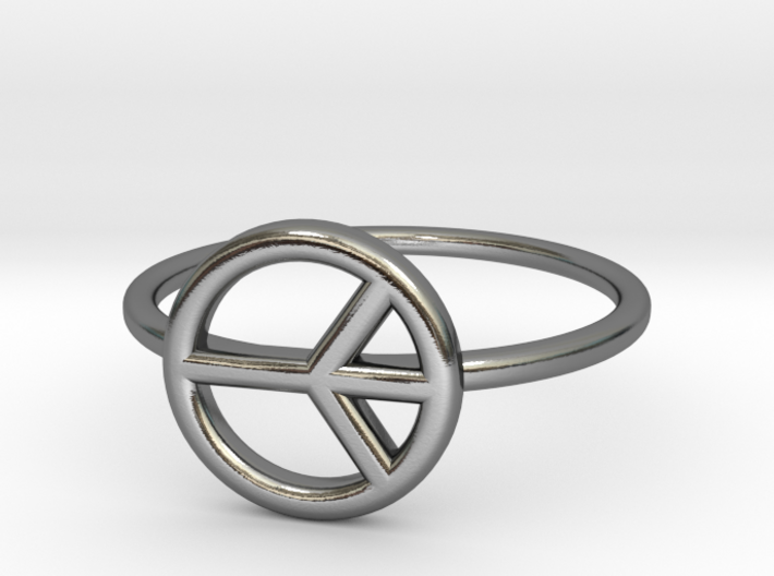 Peace Midi Ring, knuckle ring, by titbit 3d printed
