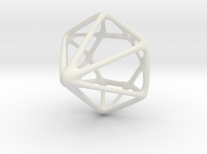 Skeleton Diamond Pendant 3d printed