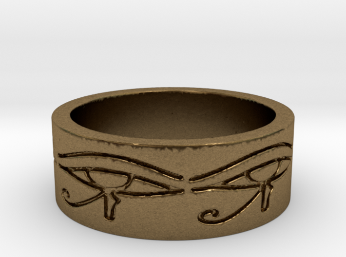 Egyptian Eye Of Horus Ring Size 6 3d printed