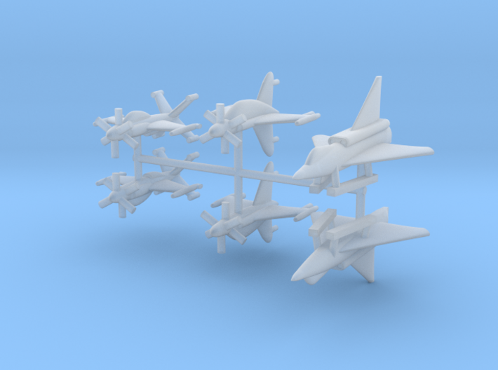 1/600 Experimental Aircraft Set 4 3d printed