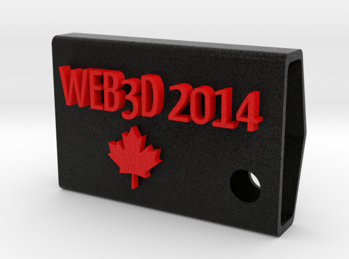 WEB3D 2014 Fob in color 3d printed
