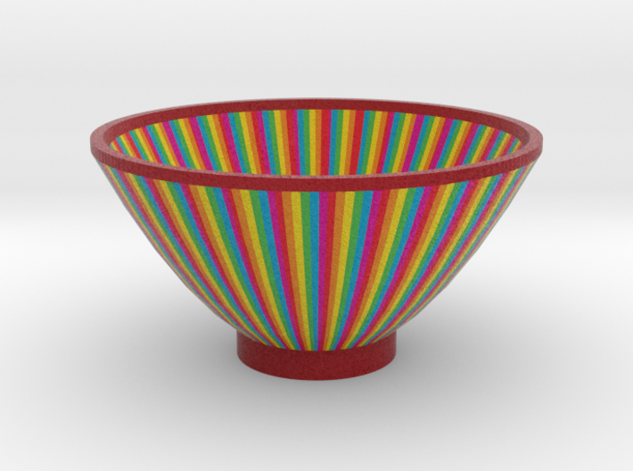 DRAW bowl - multicolor wedges 3d printed