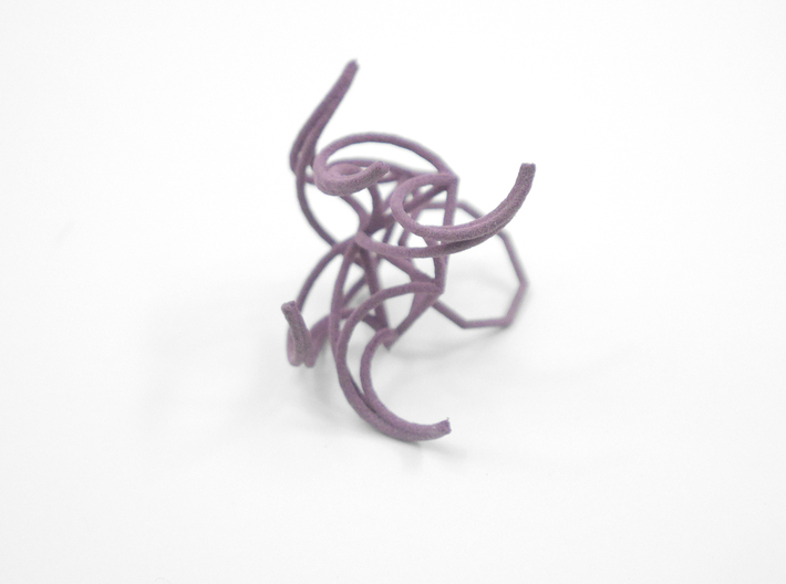 Aster Ring (Large) Size 8 3d printed Custom Dyed Color (Wisteria)