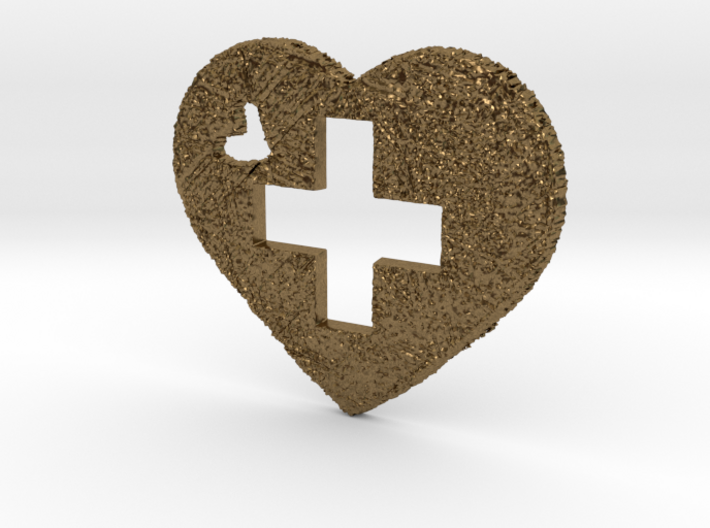 Love Switzerland Heart 3D 50mm 3d printed