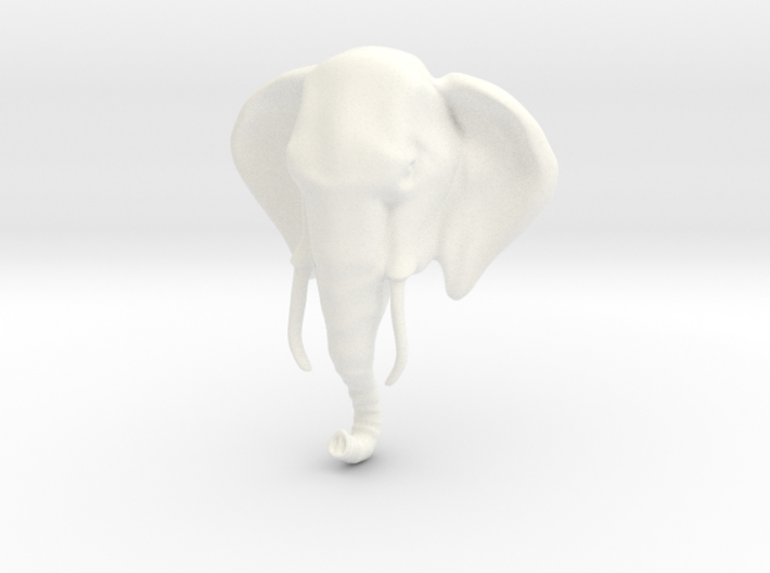 Elephant Head Pendant 3d printed