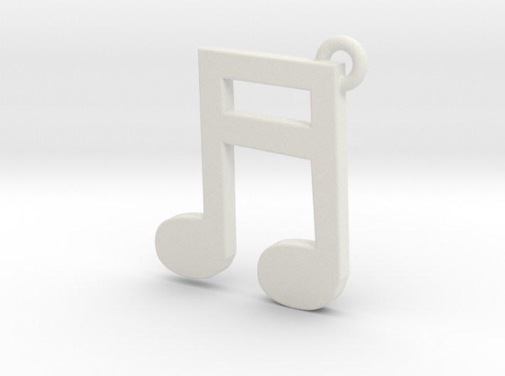 Music Note Pendant 3d printed