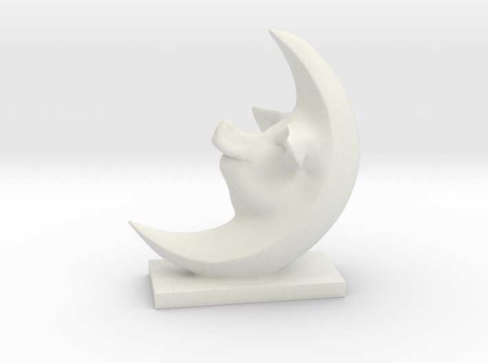 Pig In The Moon 3 Inches Tall 3d printed