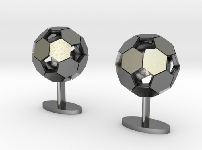 Soccer Cufflinks 3d printed