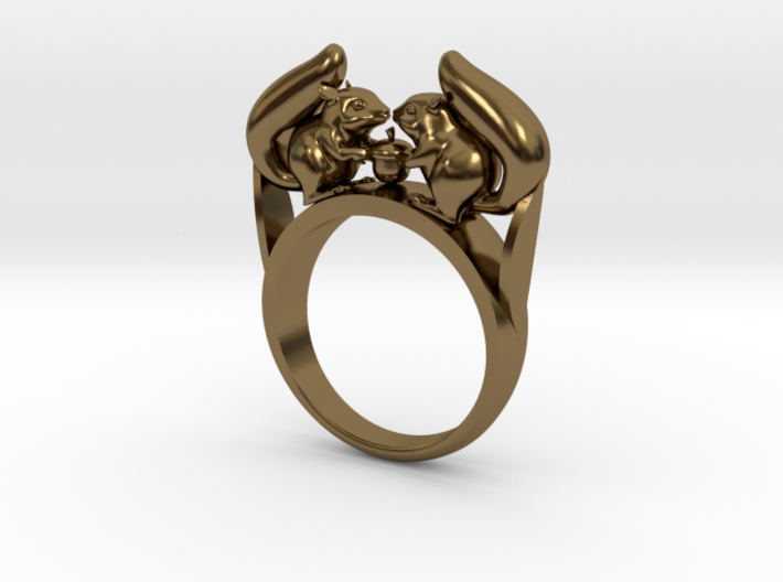 Squirrel Ring 3d printed