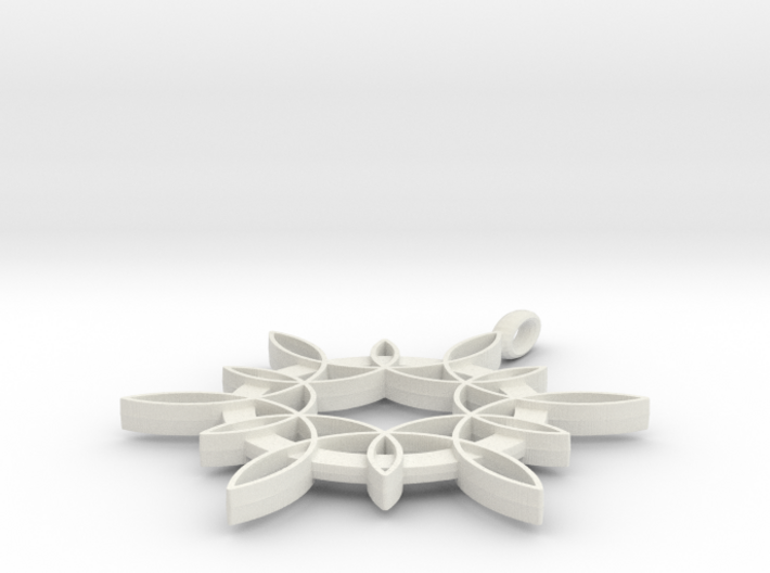 Double Hexafoil Pendant 1/2-Size 3d printed