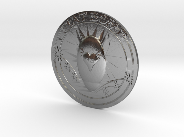 Fiat Bomb Silver Coin 3d printed