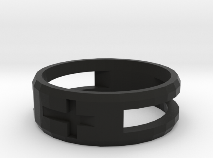 Double Cross Ring (Less Material) 3d printed