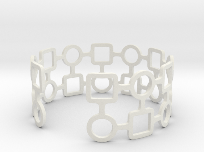 Circles &amp; Squares Bracelet 3d printed