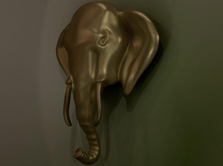 Elephant Head Pendant 3d printed 