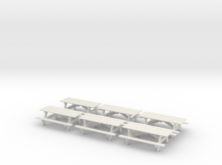 S Scale Picnic Tables X6 3d printed