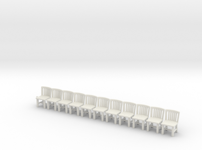 S Scale Simple Chairs X10 3d printed 