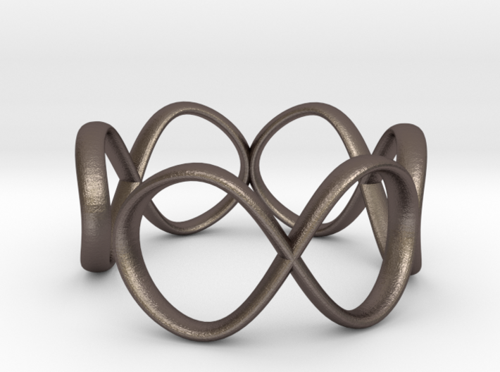 Infinity Ring (Sz 8) 3d printed 
