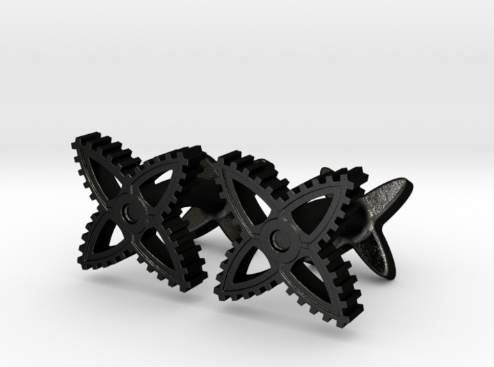 X-Gear Cufflinks 3d printed