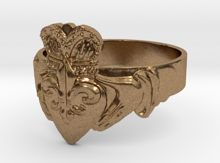 NOLA Claddagh, Ring Size 12 3d printed