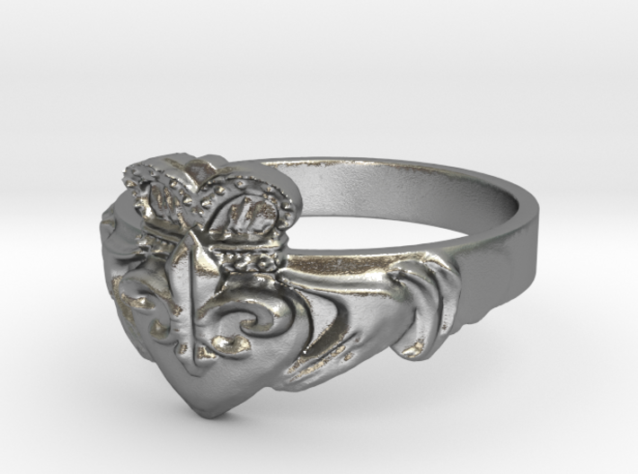 NOLA Claddagh, Ring Size 5 3d printed