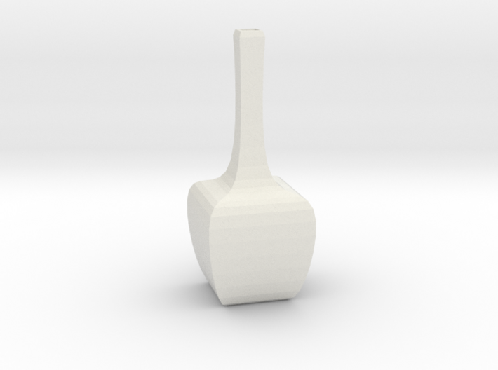Square red cap water bottle 3d printed