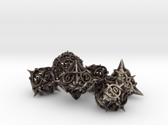Thorn Dice Ornament Set 3d printed