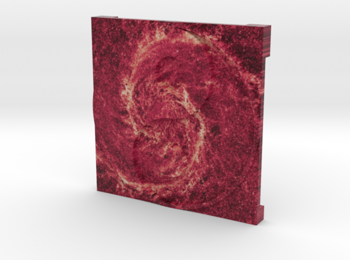 Whirlpool Galaxy over Ying Yang 3d printed