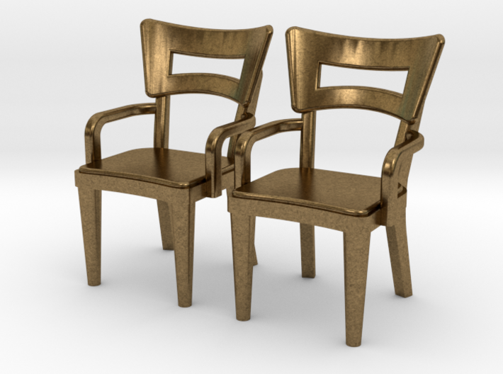 Pair of 1:48 Dog Bone Chairs, with Arms 3d printed