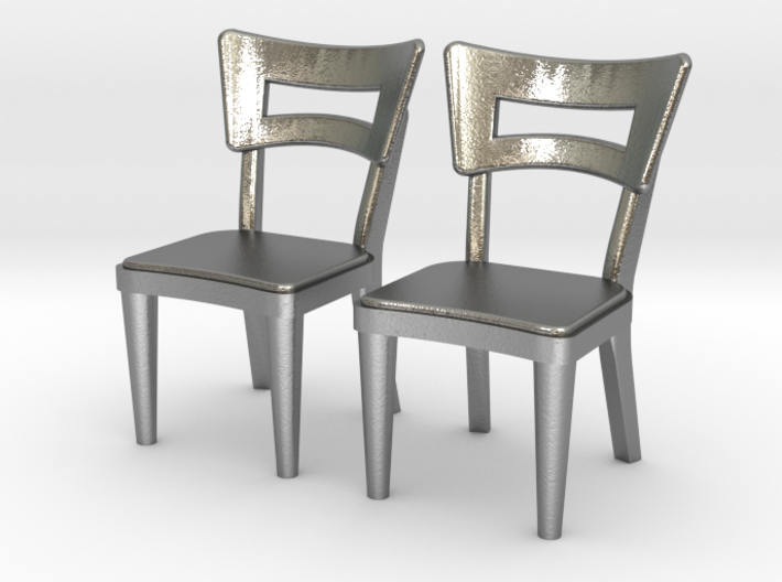 Pair of 1:48 Dog Bone Chairs 3d printed