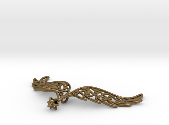 Angel Wings Pendant - precious metals 3d printed