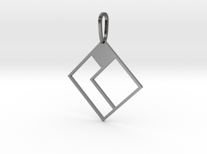 Tetromino Pendant - Diamond Two 3d printed