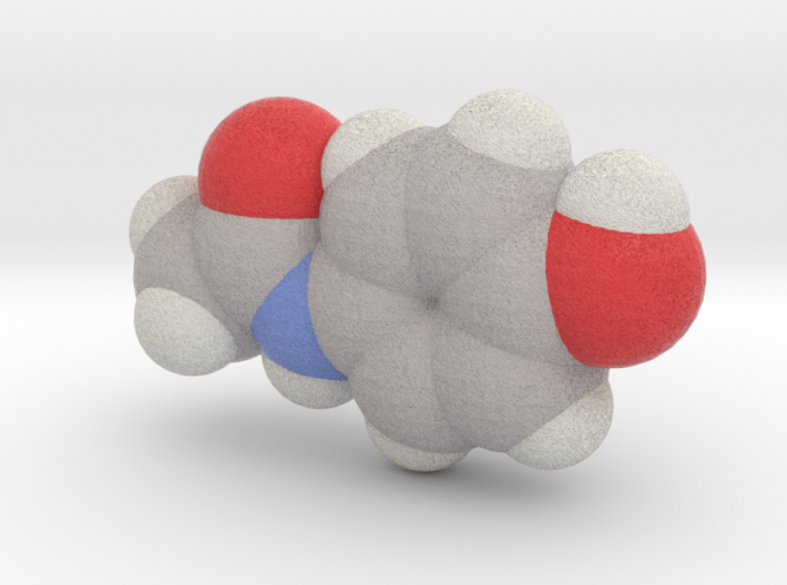 Tylenol molecule (x40,000,000, 1A = 4mm) 3d printed