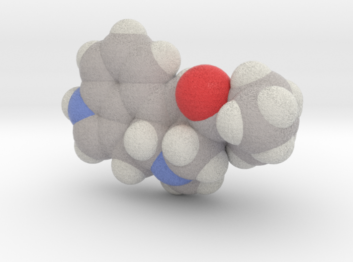 Lsd molecule (x40,000,000, 1A = 4mm) 3d printed
