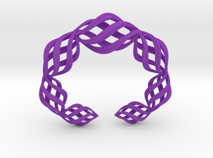 Thistle Bangle Open 3d printed