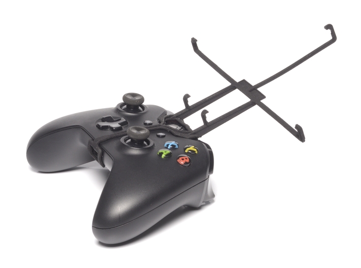 Controller mount for Xbox One & Spice Mi-720 3d printed Without phone - A Nexus 7 and a black Xbox One controller