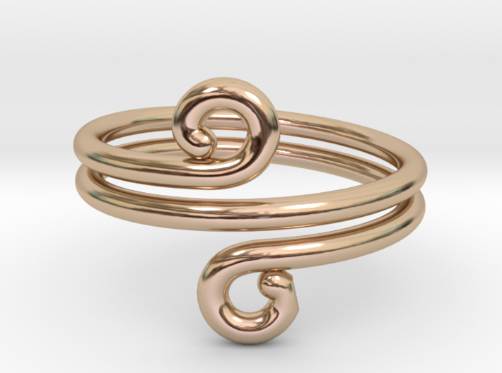 Swirl Design Ring 3d printed
