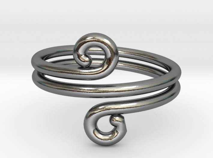 Swirl Design Ring 3d printed