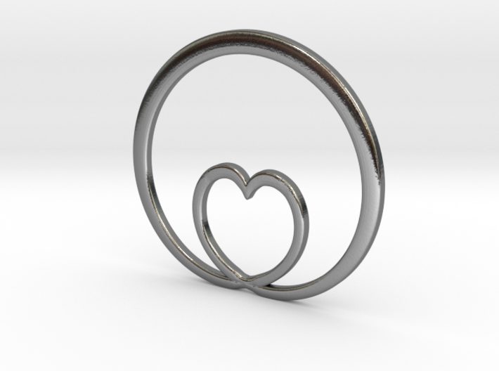 Encircling Love Pendant 3d printed 