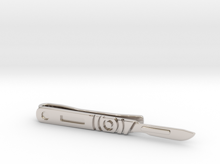 Scalpel Tie Bar (Metals) 3d printed